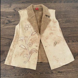 Olsen Vintage Tan Shearling Vest